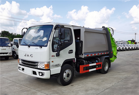 國六江淮藍牌4方壓縮式垃圾車(chē)
