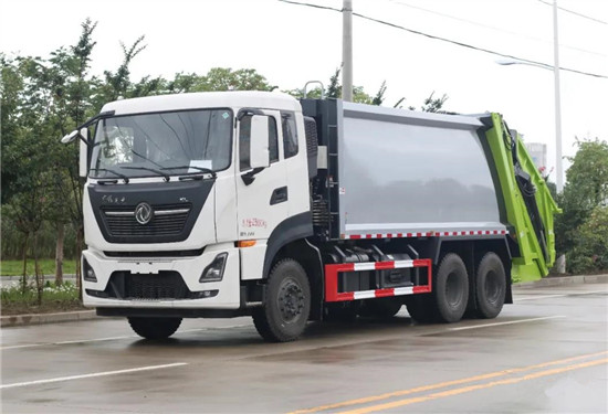 國六東風(fēng)天龍18方后雙橋壓縮式垃圾車(chē)
