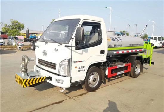 國六解放小藍牌2-3方灑水車(chē)
