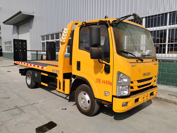 國六翻轉板全落地五十鈴藍牌清障車(chē)